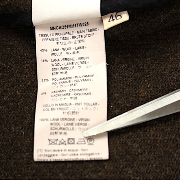 EUC PLAN C Roll-neck Wool Cape Jacket In Brown Size 46/US Size 10/Size L - Picture 13 of 14